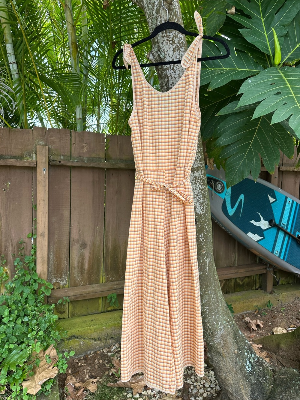 M.i.h Jeans Gingham Print Wide-Leg Jumpsuit XS